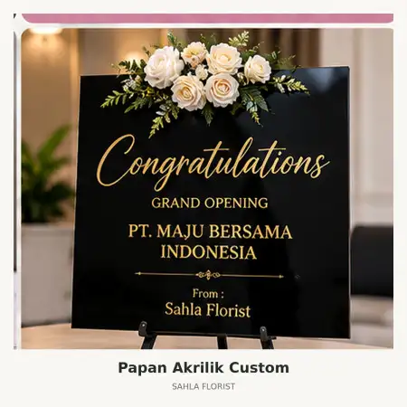 Papan Bunga Akrilik Harjamukti